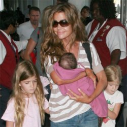 Denise Richards with Eloise and her two biological daughters