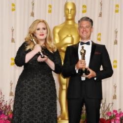 Adele and Paul Epworth at the 2013 Oscars 