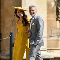 Amal and George Clooney at the Duke and Duchess of Sussex's wedding last year