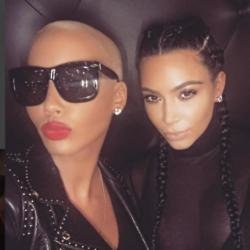 Amber Rose and Kim Kardashian West (c) Instagram