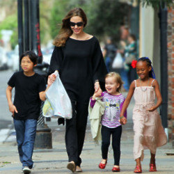 Angelina Jolie has been spotted apartment hunting in New York with her children
