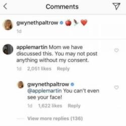 Apple and Gwyneth's exchange (c) Instagram