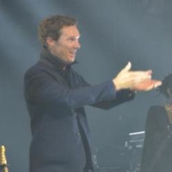 Benedict Cumberbatch performs on stage