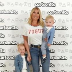 Billie Faiers with Nelly and Arthur