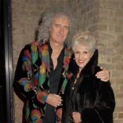 Brian May and Anita Dobson arriving at the Classic Rock Roll Of Honour Awards