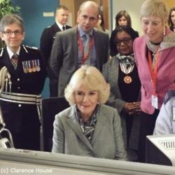 Camilla, the Duchess of Cornwall at the Met Police's base (c) Clarence House