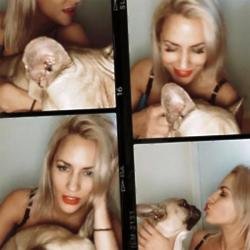 Caroline Flack with dog Ruby (c) Instagram