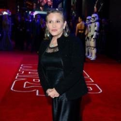 Carrie Fisher at Star Wars: The Force Awakens Premiere
