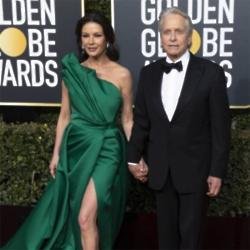Catherine Zeta-Jones and Michael Douglas at the Golden Globes