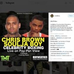 Soulja Boy and Chris Brown fight poster via Instagram