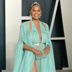 Chrissy Teigen at the Vanity Fair Oscars party in 2020