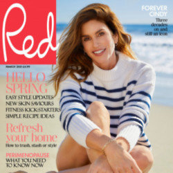 Cindy Crawford covers March issue of Red