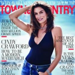 Cindy Crawford in Town and Country magazine