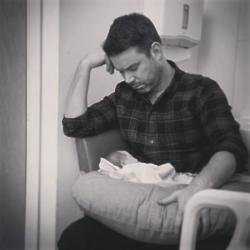 Dave Berry with baby (c) Instagram