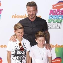 David Beckham and sons at Nickelodeon Kids Choice Sports' Awards