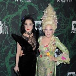 Dita von Teese with Bette Midler at Hulaween bash