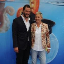 Dominic West and Ellen DeGeneres at the UK Finding Dory premeiere 