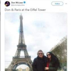 Don McLean and Paris Dylan (c) Twitter