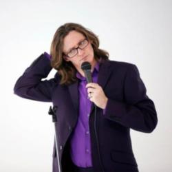 Ed Byrne on the set of the Tesco Mobile ad campaign