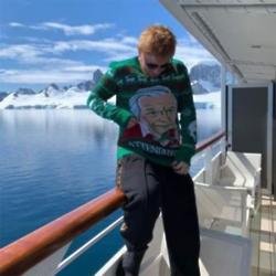 Ed Sheeran in Antarctica (c) notjust clothing