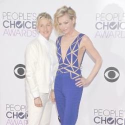 Portia de Rossi (right) with wife Ellen DeGeneres