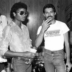 Freddie Mercury and Michael Jackson