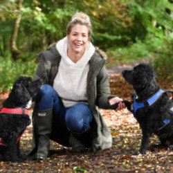 Gemma Atkinson with Norman and Ollie for PURINA BETA