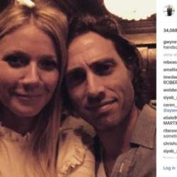 Gwyneth Paltrow and Brad Falchuk (c) Instagram