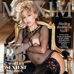 Hailey Baldwin on the cover of Maxim magazine
