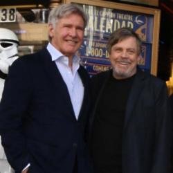 Harrison Ford and Mark Hamill at the ceremony