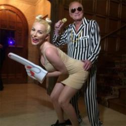 Hugh Hefner and Crystal Harris as Robin Thicke and Miley Cyrus