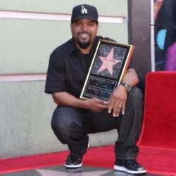 Ice Cube receiving his star on the Hollywood Walk of Fame