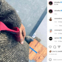 Idris Elba on the Luther set (c) Instagram/IdrisElba