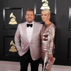 James Corden and his wife Julia at the Grammys 2017