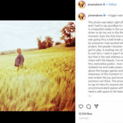 Jena Malone sexually assaulted by 'someone she had worked with' while filming The Hunger Games - Instagram-JenaMalone