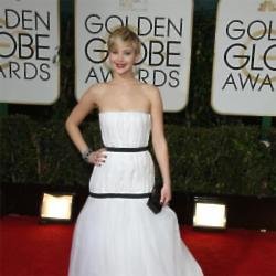 Jennifer Lawrence at the Golden Globes