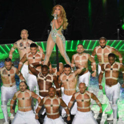 Jennifer Lopez  performing at Super Bowl