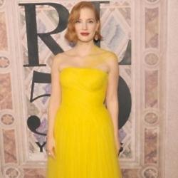 Jessica Chastain at the Ralph Lauren show
