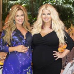 Cacee Cobb with Jessica Simpson at baby shower