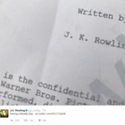 J.K Rowling teases new script on Twitter
