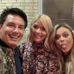John Barrowman, Holly Willoughby and Emily Atack (c) Instagram 