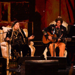 Joni Mitchell performs at the Grammy Awards