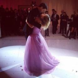 Kaley Cuoco and Ryan Sweeting dancing at their wedding