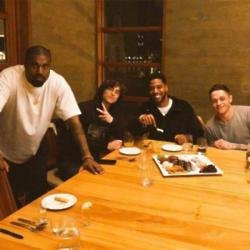 Kanye West, Timothee Chalamet, Kid Cudi and Pete Davidson (c) Instagram