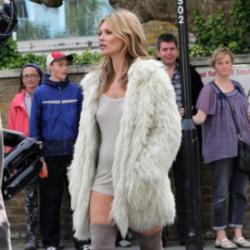 Kate Moss filming in London