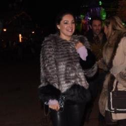 Kelly Brook wrapped up warm for the VIP launch of Hyde Park's Winter Wonderland in London
