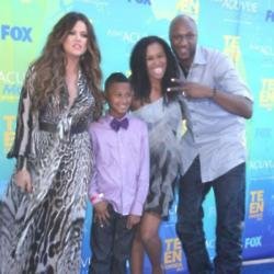 Khloe Kardashian with Lamar Jr., Destiny and Lamar Odom