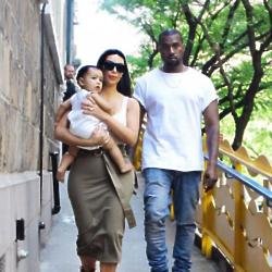 Kim Kardashian, Kanye West and baby North