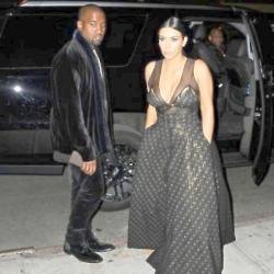 Kanye West with Kim Kardashian West