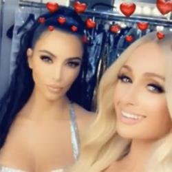 Kim Kardashian West and Paris Hilton (c) Instagram